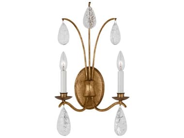 Visual Comfort Studio Shannon 20" Tall 2-Light Antique Gild Gold Traditional Wall Sconce VCSCW1292ADB