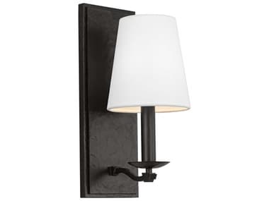 Visual Comfort Studio Wellen 1-Light Aged Iron Black Vanity Light VCSCW1361AI