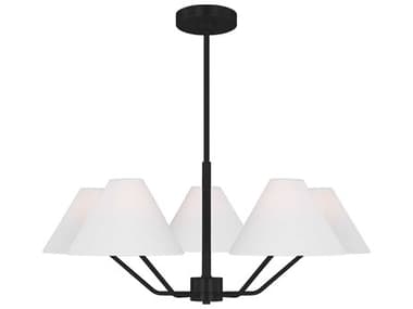 Visual Comfort Studio Burke 5-Light Midnight Black Chandelier VCSDJC1005MBK