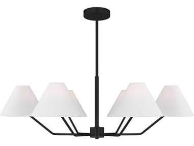 Visual Comfort Studio Burke 6-Light Midnight Black Chandelier VCSDJC1016MBK