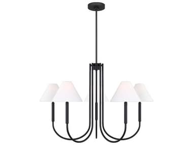 Visual Comfort Studio Porteau 6-Light Midnight Black Chandelier VCSDJC1035MBK