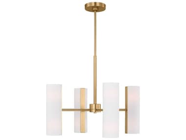 Visual Comfort Studio Capalino 24" Wide 8-Light Satin Brass Cylinder Chandelier VCSDJC1048SB