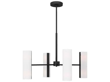 Visual Comfort Studio Capalino 30" Wide 8-Light Midnight Black Cylinder Chandelier VCSDJC1058MBK