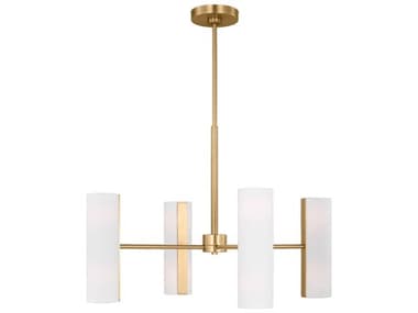 Visual Comfort Studio Capalino 30" Wide 8-Light Satin Brass Cylinder Chandelier VCSDJC1058SB