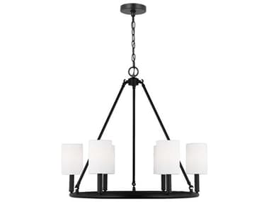 Visual Comfort Studio Egmont 28" Wide 6-Light Midnight Black Chandelier VCSDJC1086MBK