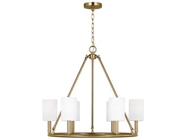 Visual Comfort Studio Egmont 28" Wide 6-Light Satin Brass Chandelier VCSDJC1086SB