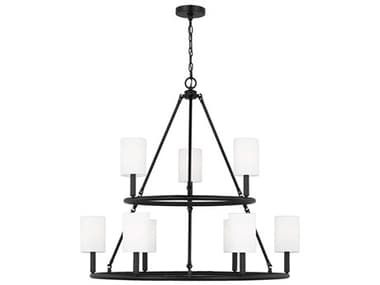 Visual Comfort Studio Egmont 36" Wide 9-Light Midnight Black Chandelier VCSDJC1099MBK