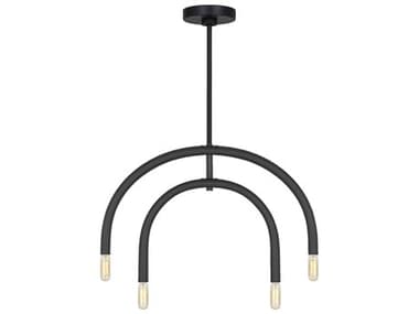 Visual Comfort Studio Hadden 4-Light Midnight Black Chandelier VCSDJC1114MBK