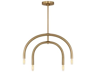 Visual Comfort Studio Hadden 4-Light Satin Brass Chandelier VCSDJC1114SB