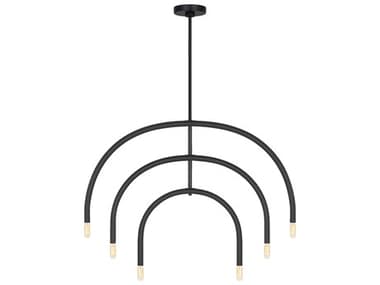 Visual Comfort Studio Hadden 6-Light Midnight Black Chandelier VCSDJC1126MBK