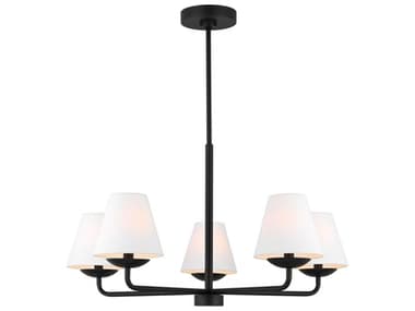 Visual Comfort Studio Albion 5-Light Midnight Black Empire Chandelier VCSDJC1175MBK