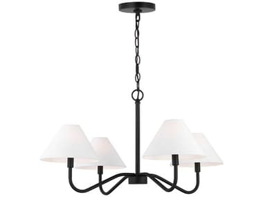 Visual Comfort Studio Eldon 4-Light Midnight Black Empire Chandelier VCSDJC1194MBK