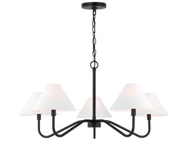 Visual Comfort Studio Eldon 5-Light Midnight Black Empire Chandelier VCSDJC1205MBK