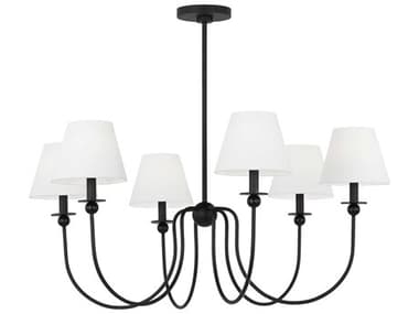 Visual Comfort Studio Elsay 6-Light Midnight Black Chandelier VCSDJC1246MBK
