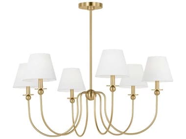 Visual Comfort Studio Elsay 6-Light Satin Brass Chandelier VCSDJC1246SB