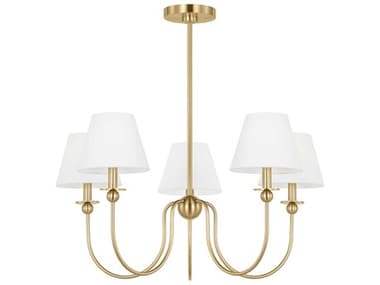 Visual Comfort Studio Elsay 5-Light Satin Brass Chandelier VCSDJC1255SB