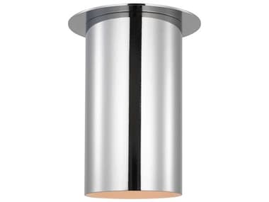 Visual Comfort Studio Archer 1-Light Chrome Cylinder Flush Mount VCSDJF1021CH