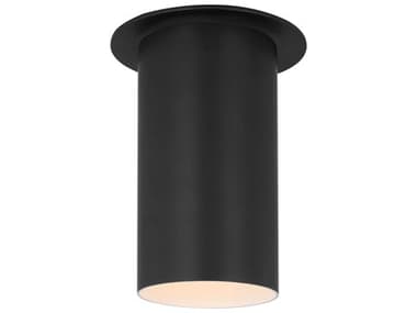 Visual Comfort Studio Archer 1-Light Midnight Black Cylinder Flush Mount VCSDJF1021MBK