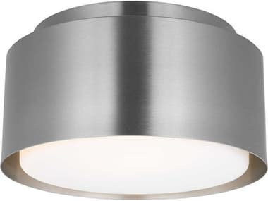 Visual Comfort Studio Dartmore 1-Light Brushed Nickel Drum Flush Mount VCSDJF1051BS
