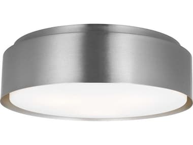 Visual Comfort Studio Dartmore 3-Light Brushed Nickel Drum Flush Mount VCSDJF1063BS