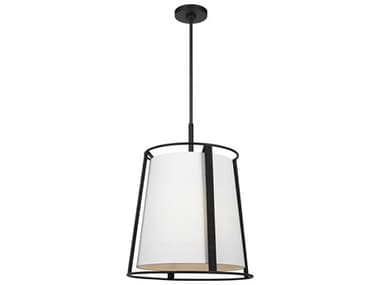 Visual Comfort Studio Cortes 2-Light Midnight Black Drum Pendant VCSDJP1002MBK