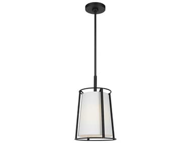 Visual Comfort Studio Cortes 1-Light Midnight Black Drum Mini Pendant VCSDJP1011MBK