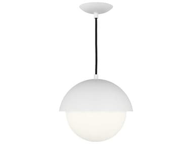 Visual Comfort Studio Hyde 1-Light Matte White Globe Mini Pendant VCSDJP1031MWT