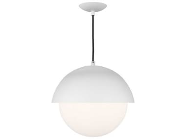 Visual Comfort Studio Hyde 1-Light Matte White Globe Pendant VCSDJP1041MWT