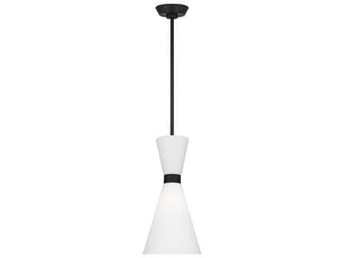 Visual Comfort Studio Belcarra 8" 1-Light Midnight Black Mini Pendant VCSDJP1101MBK