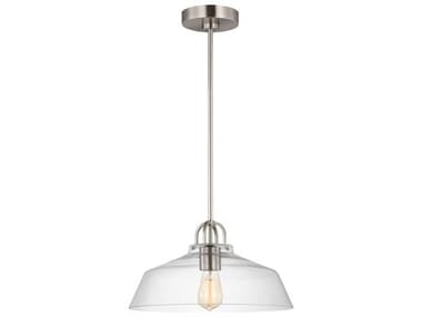 Visual Comfort Studio Payton 1-Light Brushed Steel Pendant VCSDJP1121BS