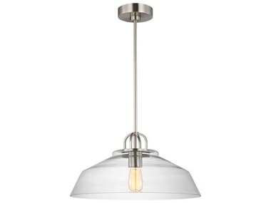 Visual Comfort Studio Payton 1-Light Brushed Steel Pendant VCSDJP1131BS