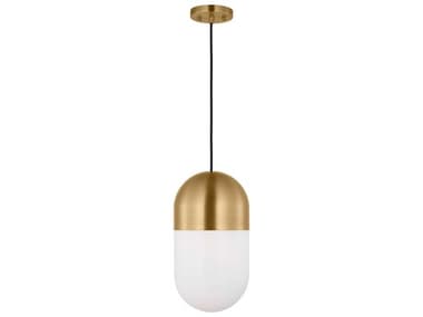 Visual Comfort Studio Foster 1-Light Satin Brass Mini Pendant VCSDJP1141SB