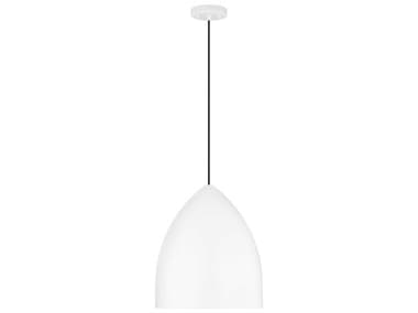 Visual Comfort Studio Huron 1-Light Matte White Pendant VCSDJP1161MWT