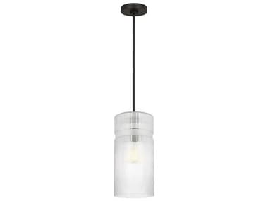 Visual Comfort Studio Liouet 1-Light Midnight Black Cylinder Mini Pendant VCSDJP1211MBK