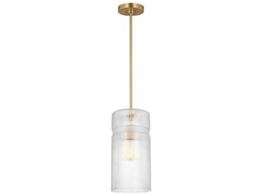 Visual Comfort Studio Liouet 1-Light Satin Brass Cylinder Mini Pendant VCSDJP1211SB