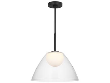 Visual Comfort Studio Suma 1-Light Midnight Black Dome Pendant VCSDJP1251MBK