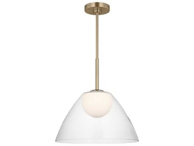 Visual Comfort Studio Suma 1-Light Satin Brass Dome Pendant VCSDJP1251SB
