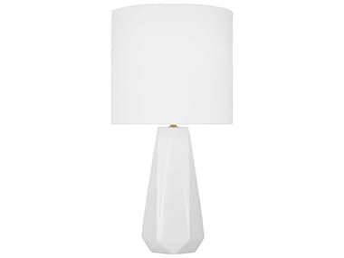 Visual Comfort Studio Moresby Gloss White Linen Table Lamp VCSDJT1071GW1