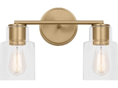 Visual Comfort Studio Sayward 14" Wide 2-Light Satin Brass Vanity Light VCSDJV1002SB