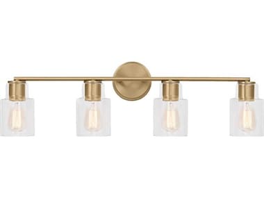 Visual Comfort Studio Sayward 32" Wide 4-Light Satin Brass Vanity Light VCSDJV1004SB