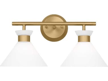 Visual Comfort Studio Belcarra 17" Wide 2-Light Satin Brass Vanity Light VCSDJV1012SB