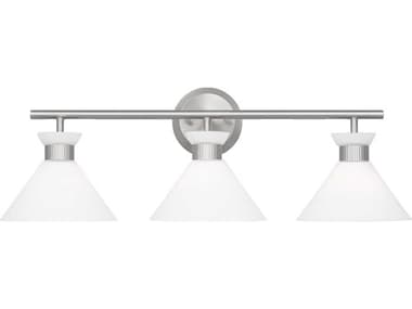 Visual Comfort Studio Belcarra 27" Wide 3-Light Brushed Steel Vanity Light VCSDJV1013BS