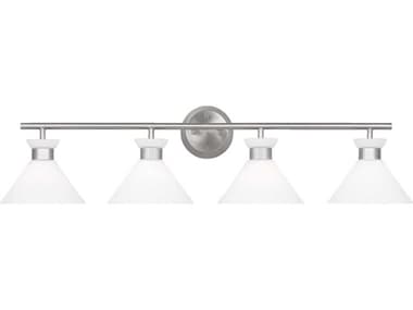 Visual Comfort Studio Belcarra 36" Wide 4-Light Brushed Steel Vanity Light VCSDJV1014BS