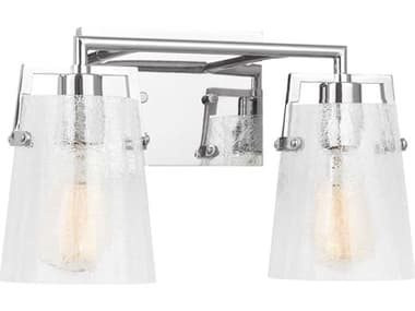 Visual Comfort Studio Crofton 2-Light Chrome Vanity Light VCSDJV1032CHCKG