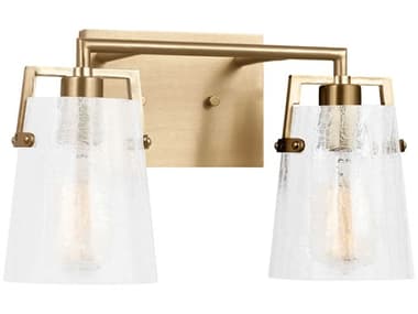 Visual Comfort Studio Crofton 2-Light Satin Brass Vanity Light VCSDJV1032SBCKG
