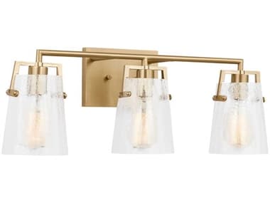 Visual Comfort Studio Crofton 3-Light Satin Brass Vanity Light VCSDJV1033SBCKG