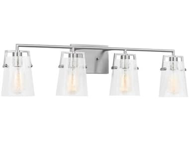 Visual Comfort Studio Crofton 4-Light Brushed Nickel Vanity Light VCSDJV1034BSCKG