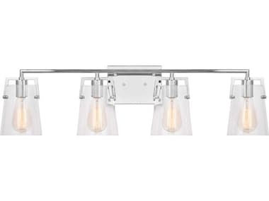 Visual Comfort Studio Crofton 33" Wide 4-Light Chrome Vanity Light VCSDJV1034CH