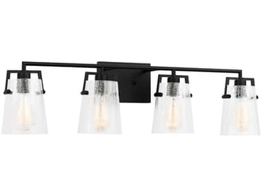 Visual Comfort Studio Crofton 4-Light Midnight Black Vanity Light VCSDJV1034MBKCKG