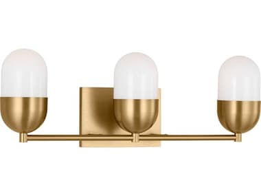 Visual Comfort Studio Foster 3-Light Satin Brass Vanity Light VCSDJV1093SB